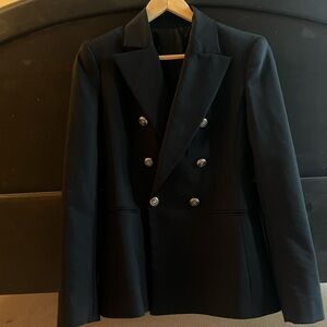 Black Double-Breasted Blazer